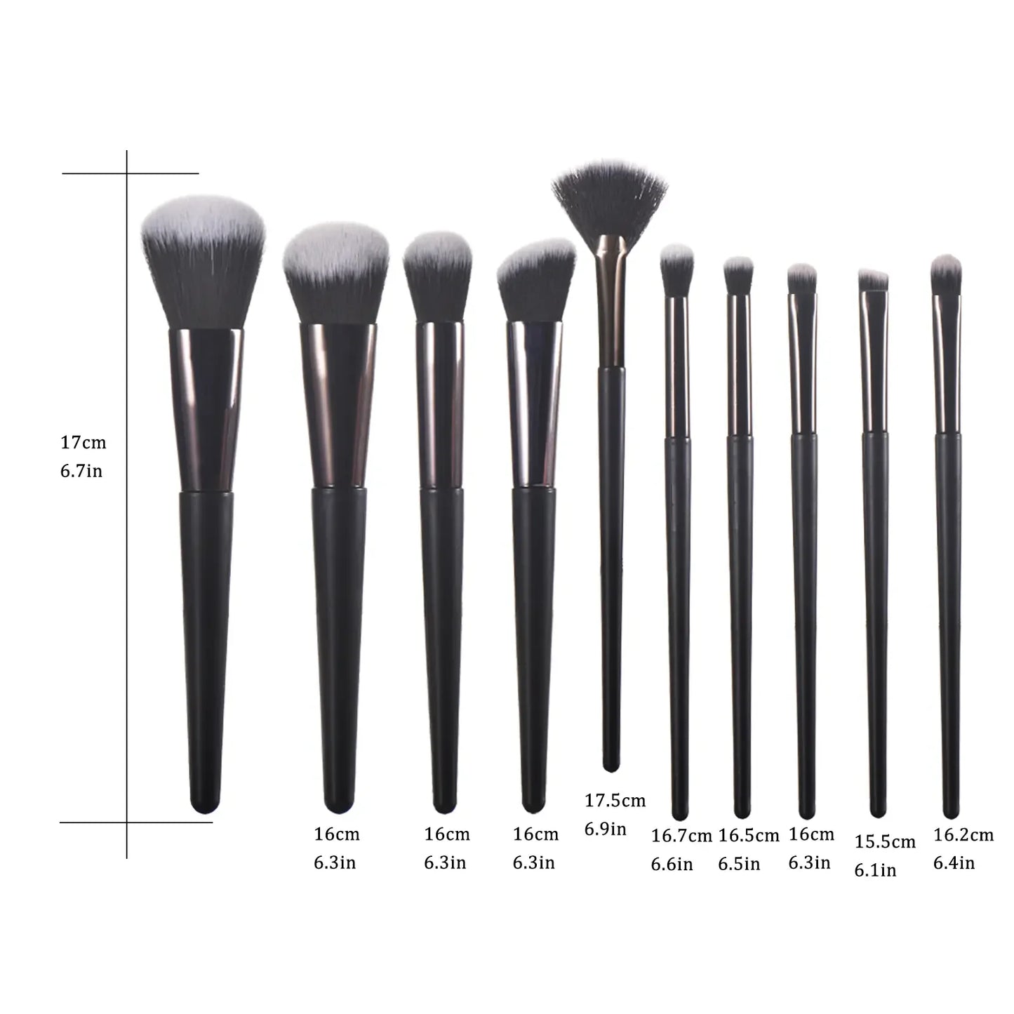 makeup brush set, including foundation, contouring, eyeshadow, eyeliner, eyebrow brush and other makeup tools