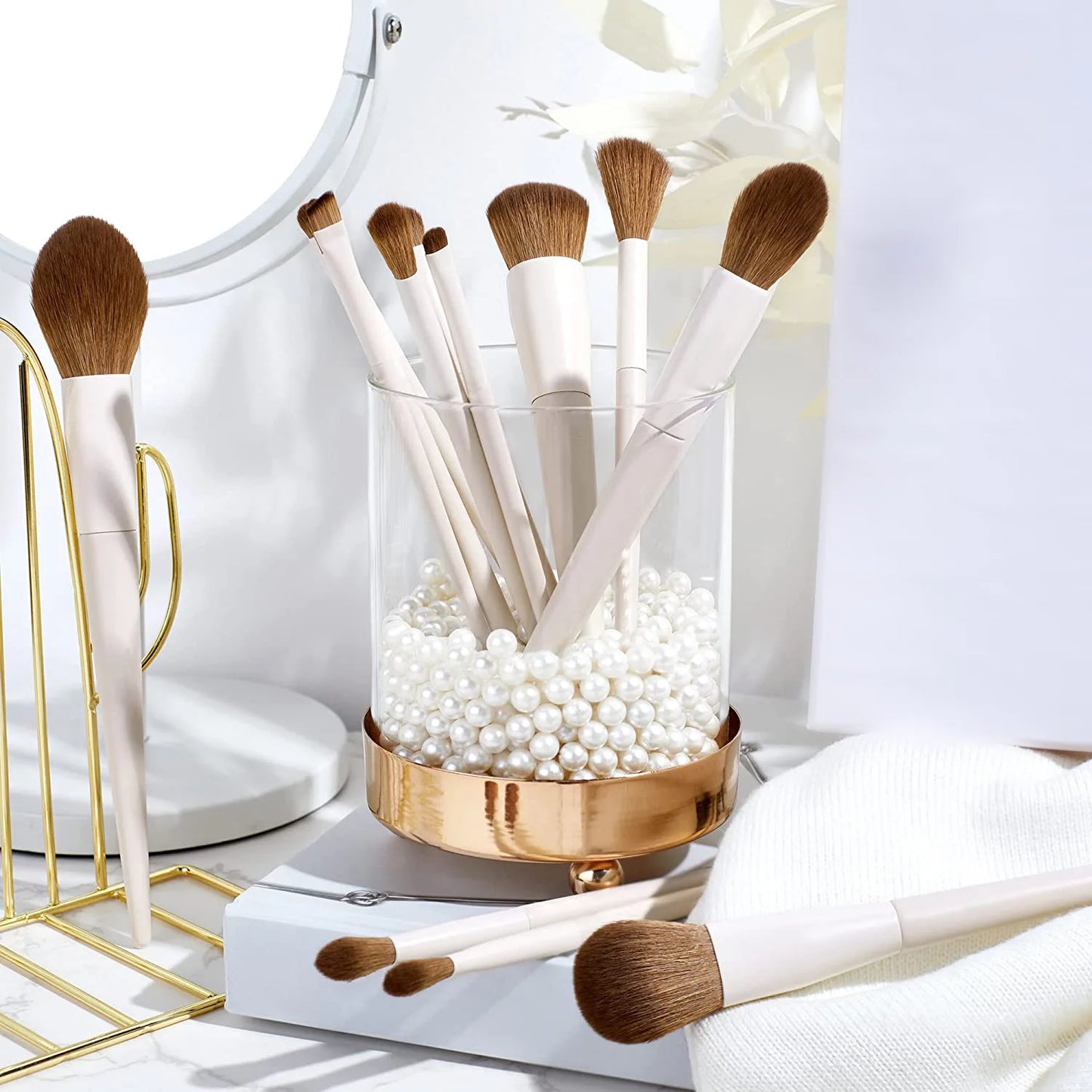 Makeup Brush Set - 14Pcs Synthetic Hair Foundation Eyeshadow Powder Contour Professional Beauty Tool