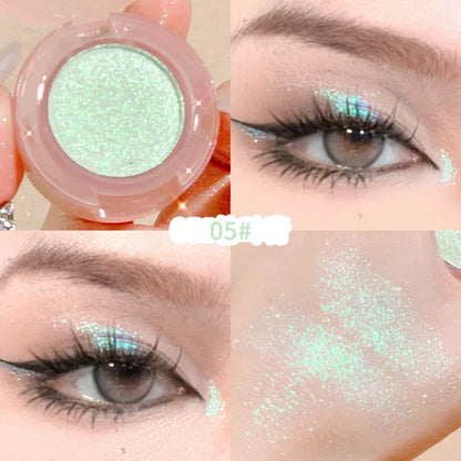 Peach Highlighter Eyeshadow Palette Diamond Glitter Mashed Potatoes Highlighter Gel Face Body Brighten Natural Contour Make up