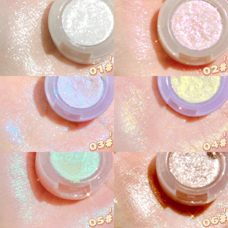 Peach Highlighter Eyeshadow Palette Diamond Glitter Mashed Potatoes Highlighter Gel Face Body Brighten Natural Contour Make up