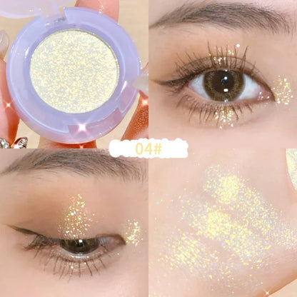 Peach Highlighter Eyeshadow Palette Diamond Glitter Mashed Potatoes Highlighter Gel Face Body Brighten Natural Contour Make up