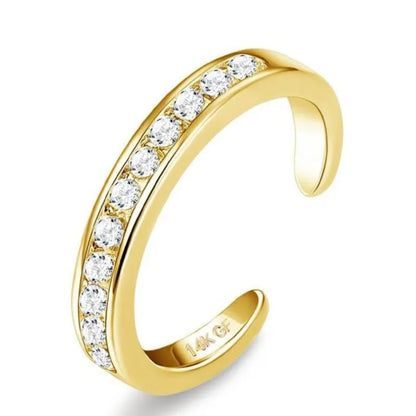 Bobisty 14K Gold Plated Toe Rings for Women Adjustable Toe Ring Cute Opal Flower Toe Rings Open Band Beach Summer Foot Jewelry