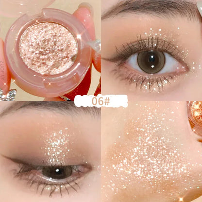 Peach Highlighter Eyeshadow Palette Diamond Glitter Mashed Potatoes Highlighter Gel Face Body Brighten Natural Contour Make up