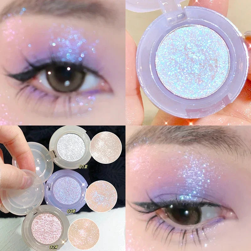 Peach Highlighter Eyeshadow Palette Diamond Glitter Mashed Potatoes Highlighter Gel Face Body Brighten Natural Contour Make up