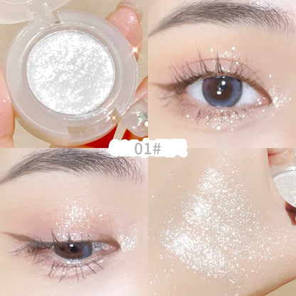 Peach Highlighter Eyeshadow Palette Diamond Glitter Mashed Potatoes Highlighter Gel Face Body Brighten Natural Contour Make up